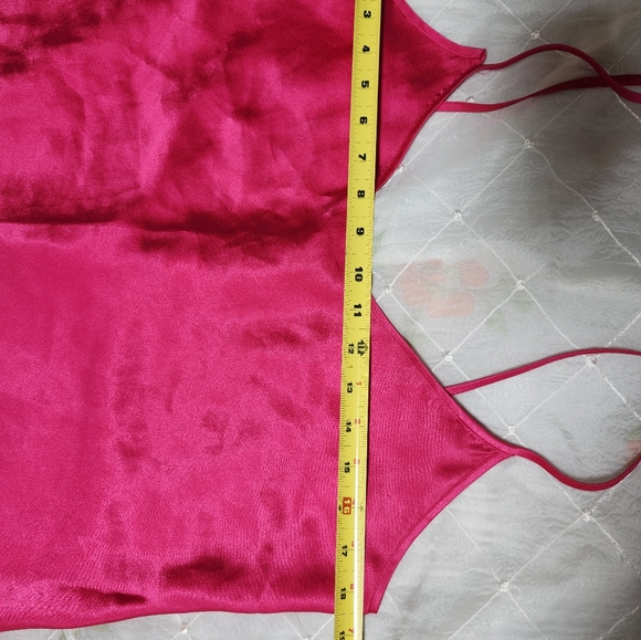 Magenta Satin Slip - Picture 5 of 7